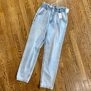 NWT Forever 21 High Waisted Vintage Look Light Wash Denim Jeans S Small